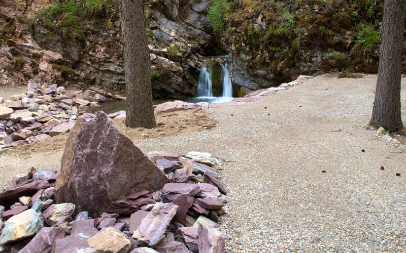 Image of small waterfall.